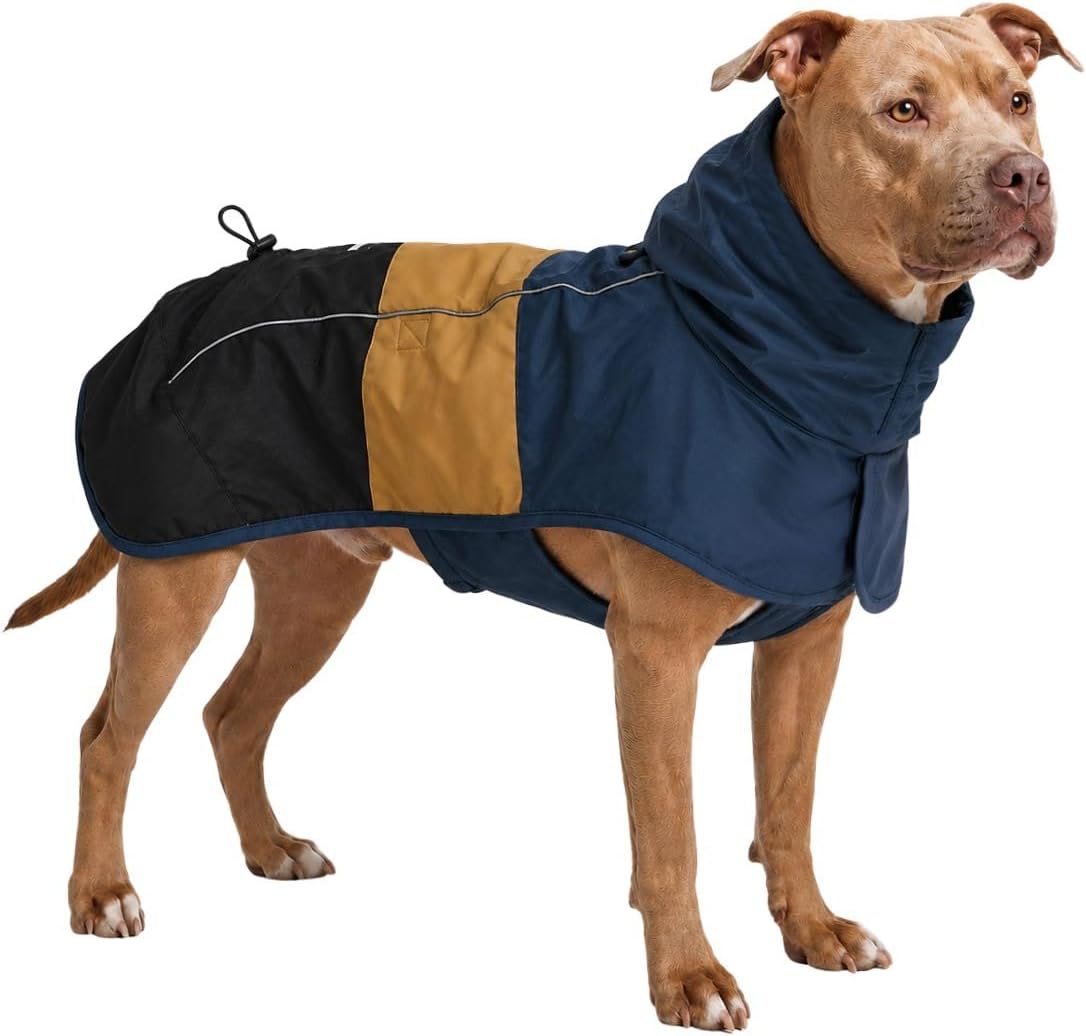 Spark Paws Dog Raincoat - Waterproof Rain Jacket w/Hood, Full Coverage