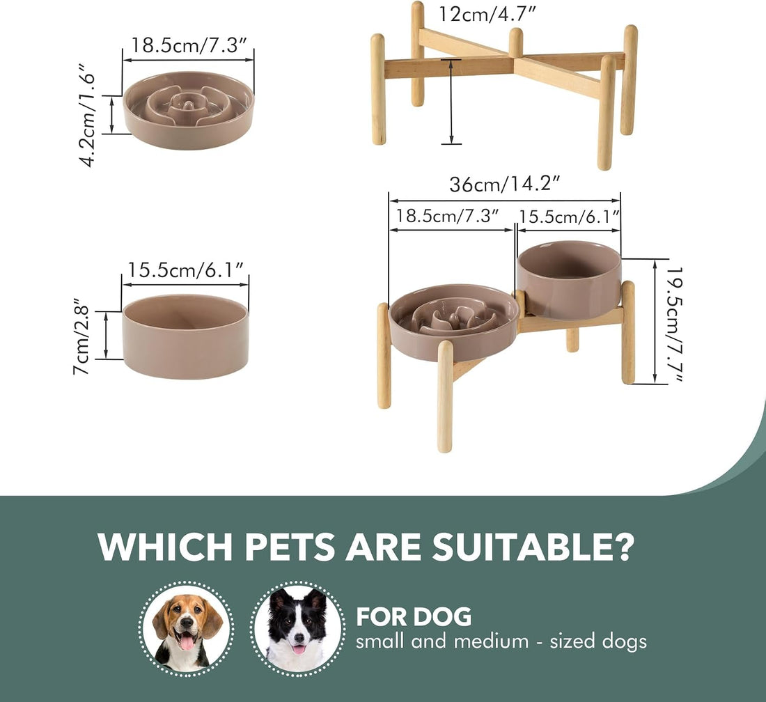 Havniva Elevated Slow Feeder Dog Bowls