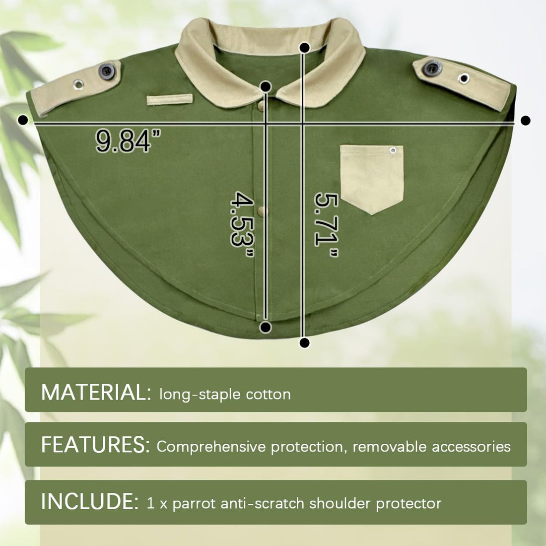 La La Pet Parrot Anti-Scratch Shoulder Protector Pet Bird Training