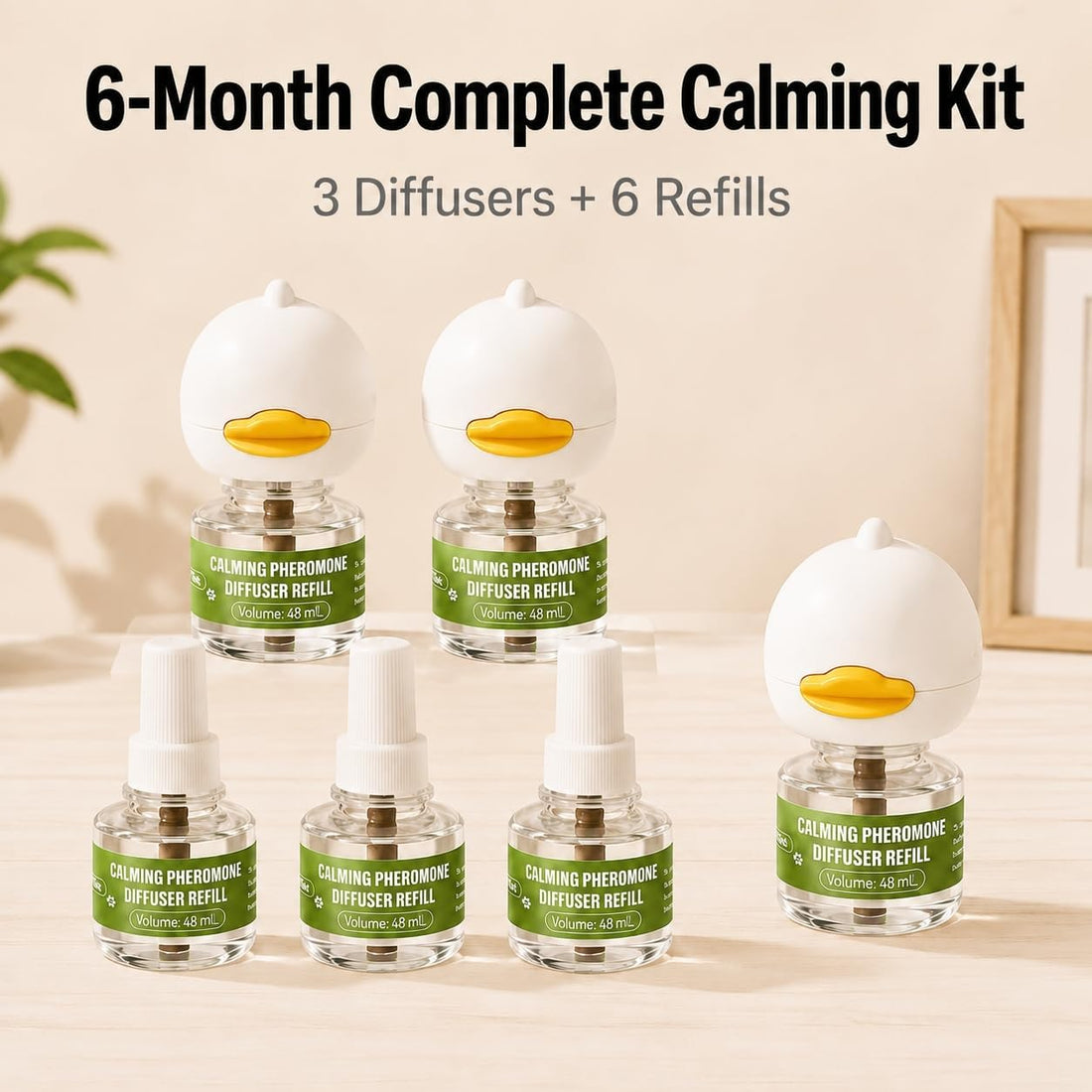 Cat Pheromone Diffuser Set 9-Pack Including 3 Plug-Ins & 6 Refills