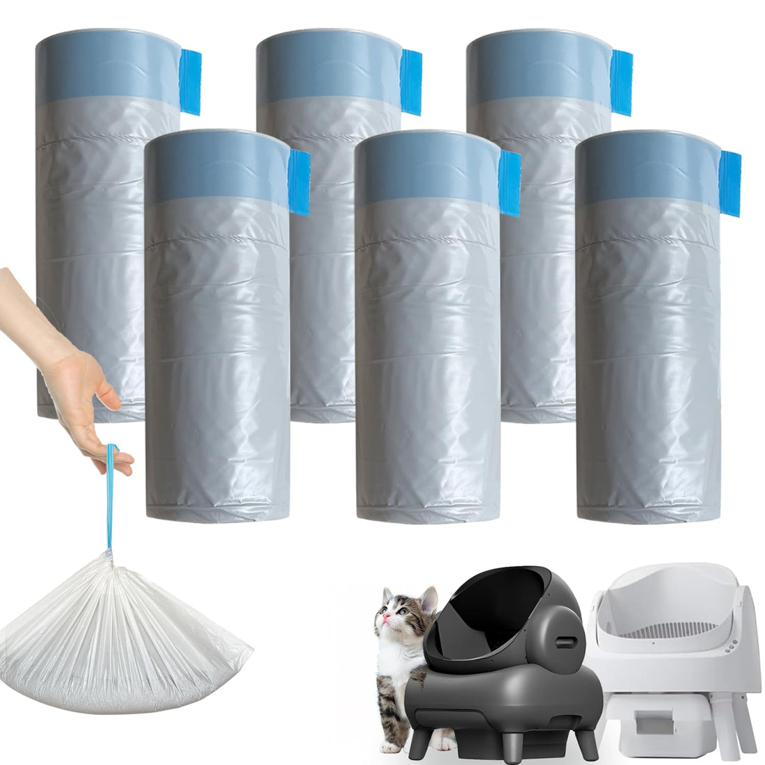 120 Count Litter Bags Compatible with Neakas M1 and Autoscooper 11