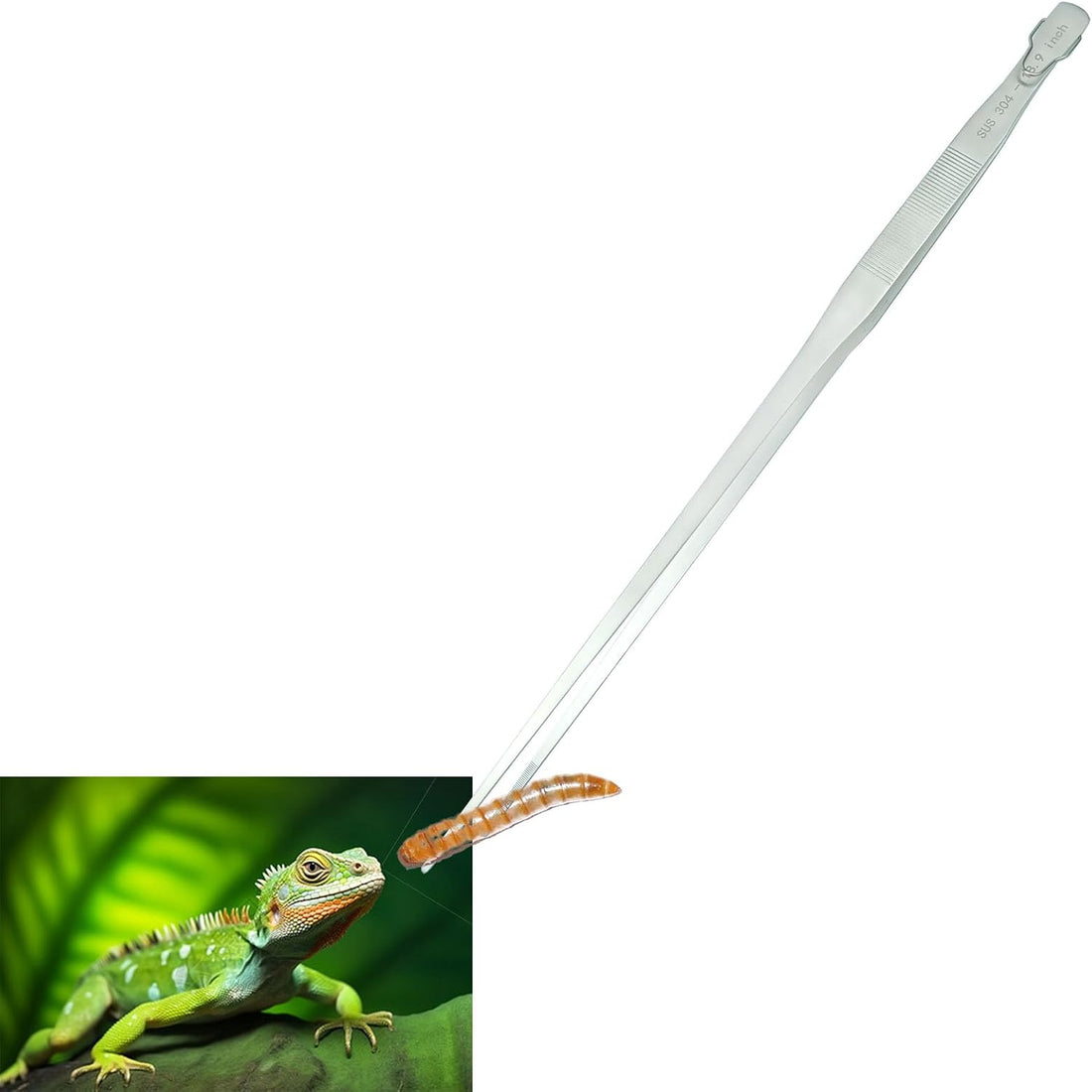 2pcs 18.9 inch Aquarium Tweezers with Hanger