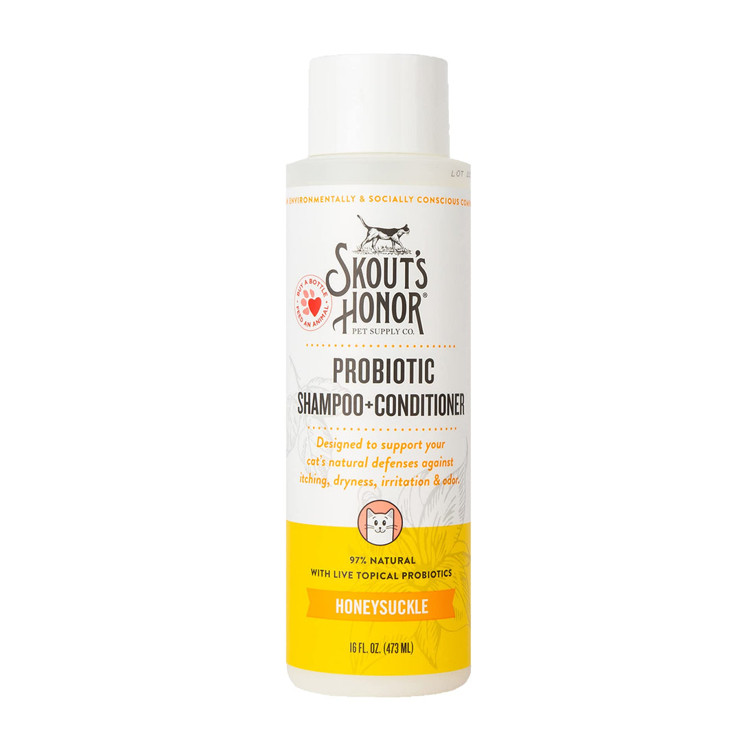 SKOUT'S HONOR Probiotic Cat Shampoo & Conditioner with Avocado Oil