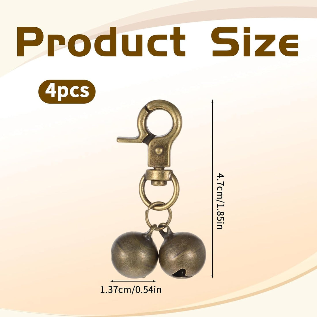 4 PCS Bell for Dog Collar, Extra Loud Dog Bells to Go Outside Iron