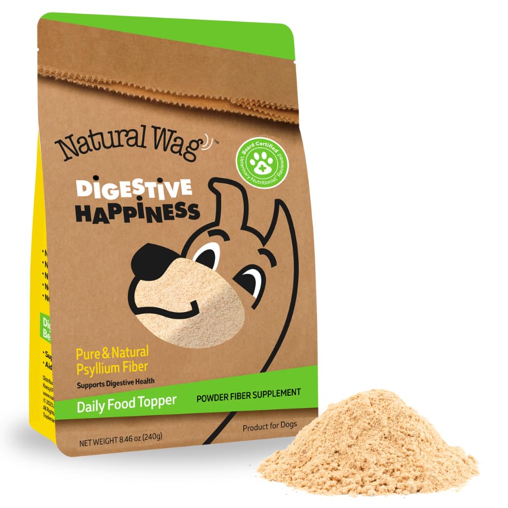 Natural Wag Digestive Happiness 100% All-Natural Psyllium Husk Powder