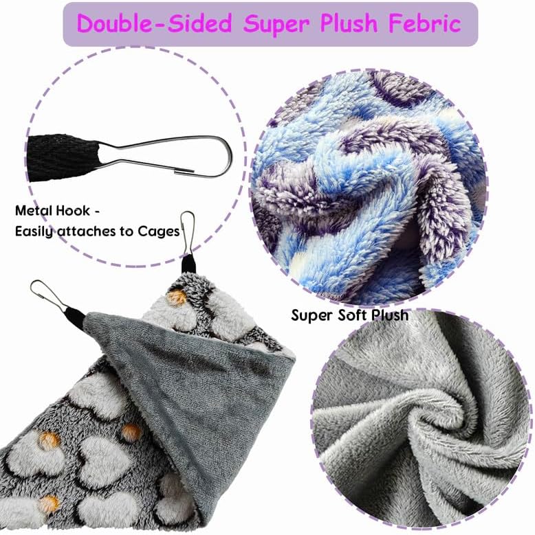 Guinea Pig & Rat Hammocks, Perfect for Pet Critter Cages, 2 Pack