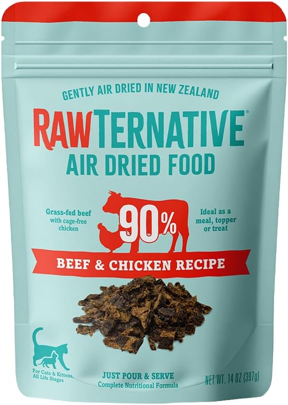 RawTernative Air‑Dried Cat Food, Beef & Chicken Recipe, 5 oz