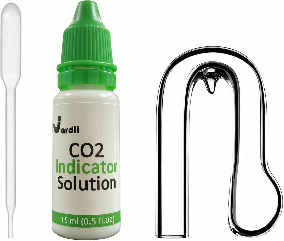Glass Clip Nano CO2 Drop Checker with Solution for Aquarium Planted