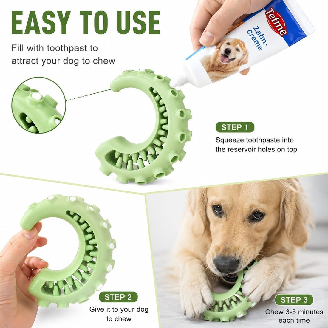 Dog Gift Set 5-Piece - New Puppy Essentials Kit, Chew Toy & Feeder