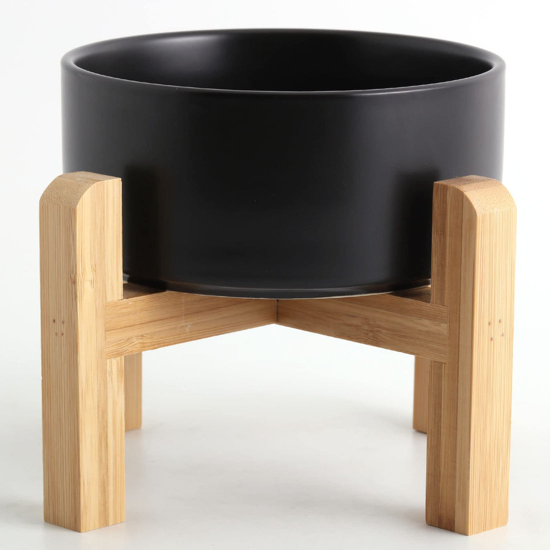 Petygooing Black Elevated/Raised Ceramic Dog Bowl for Small Breeds
