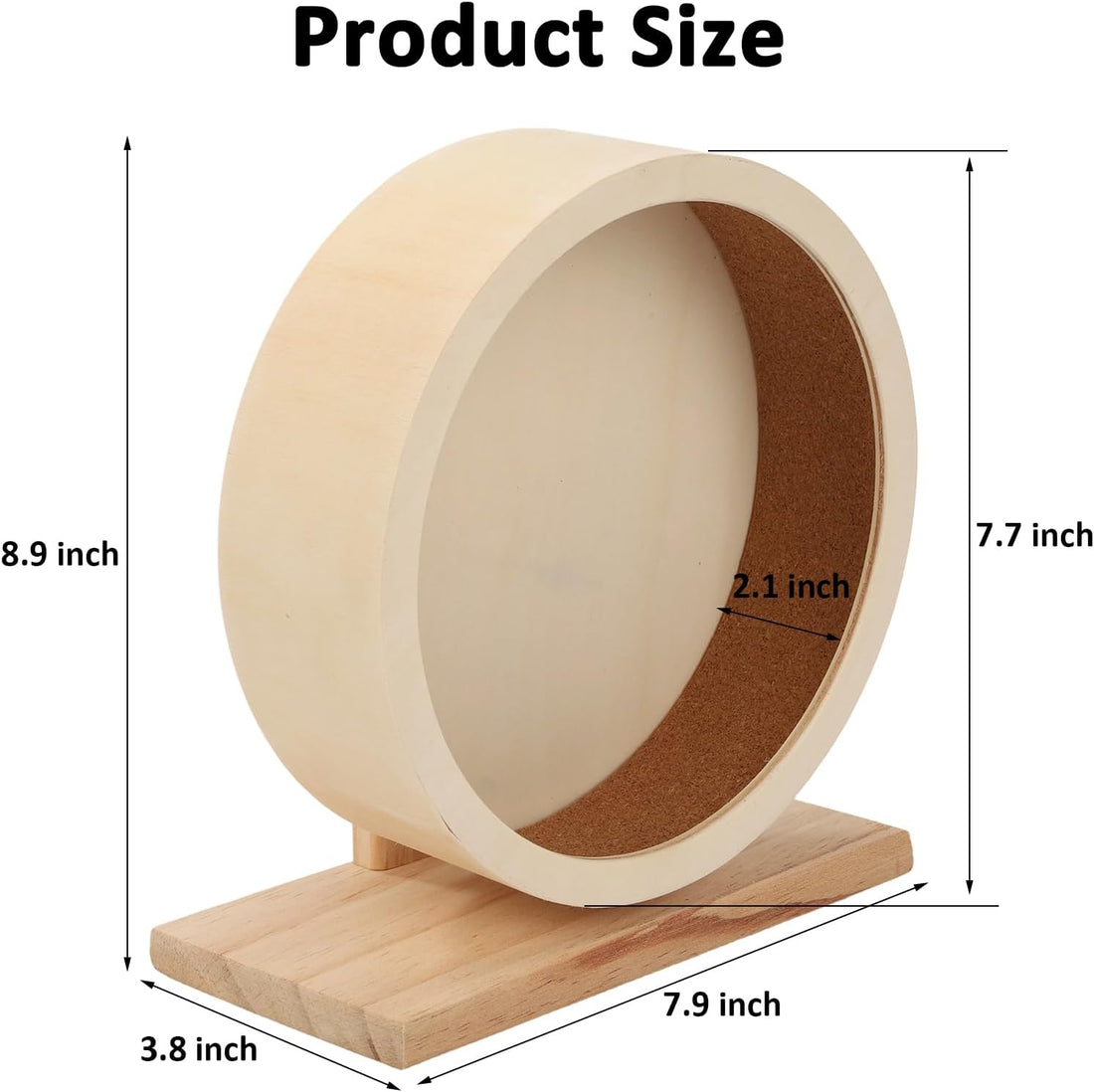 Wooden Hamster Wheels 5.7 Inch Silent Hamster Wheel