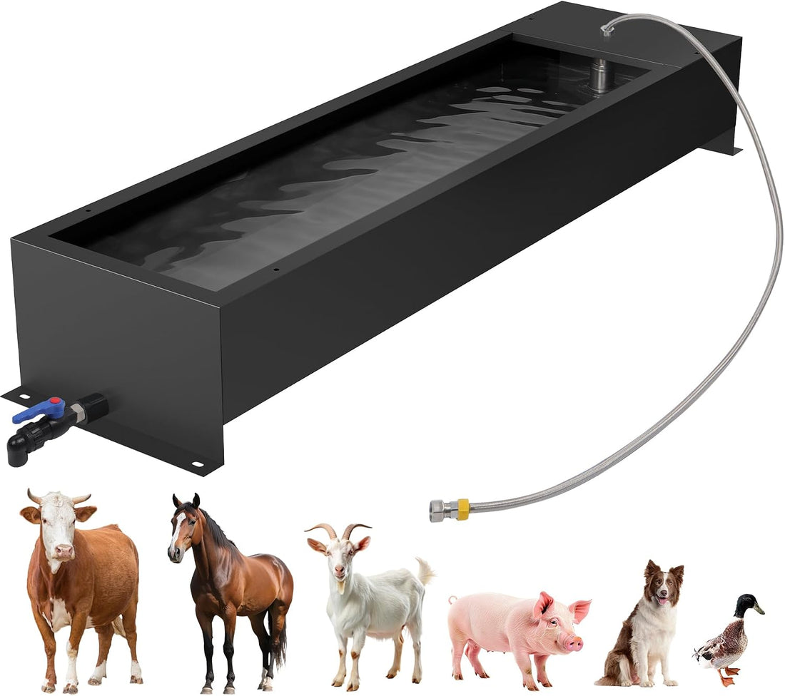 12 Gal Stainless Steel Livestock Water Trough Automatic Waterer