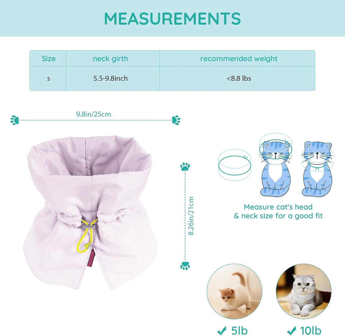 Cat Recovery Collar, Soft Adjustable Cat Cone Alternative