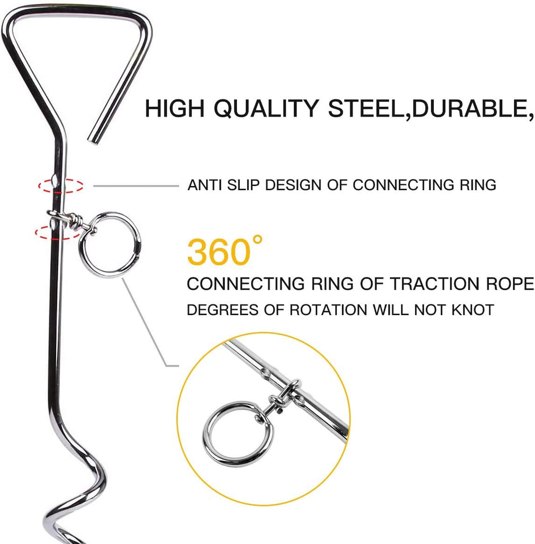 CLKHOWL Dog Stake Tie Out Cable