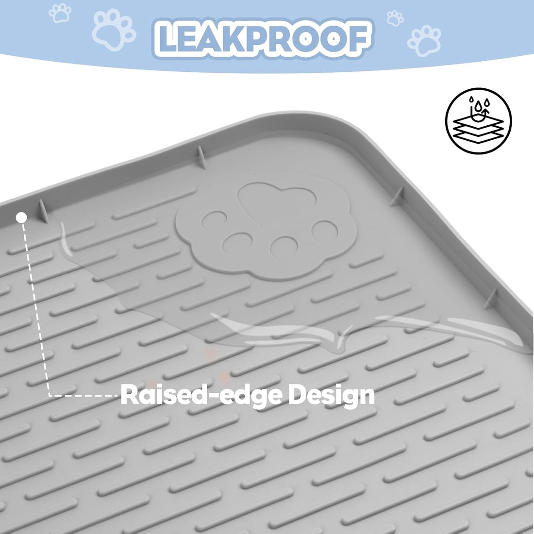 Bartuke Cat Litter Mat, Extra Large 40" x 28" Silicone Mat Litter