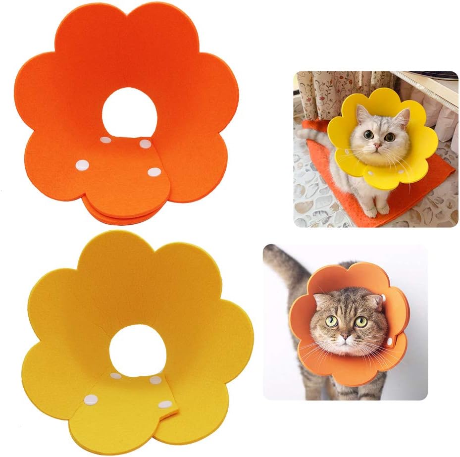 Cat Recovery Collar - Cute Flower Neck Cat Cones After Surgery