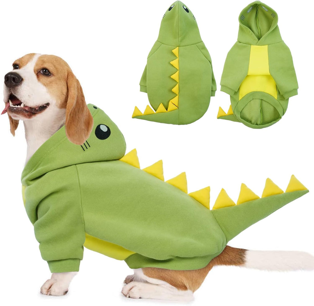Lelepet Dog Dinosaur Costume Large Dog Halloween Costume Warm Fleece