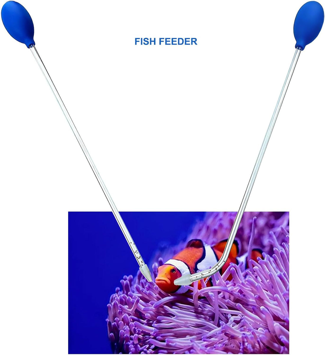 Coral Feeder with Extra-Long 18.5" Tube – Durable Leak-Proof Bulb