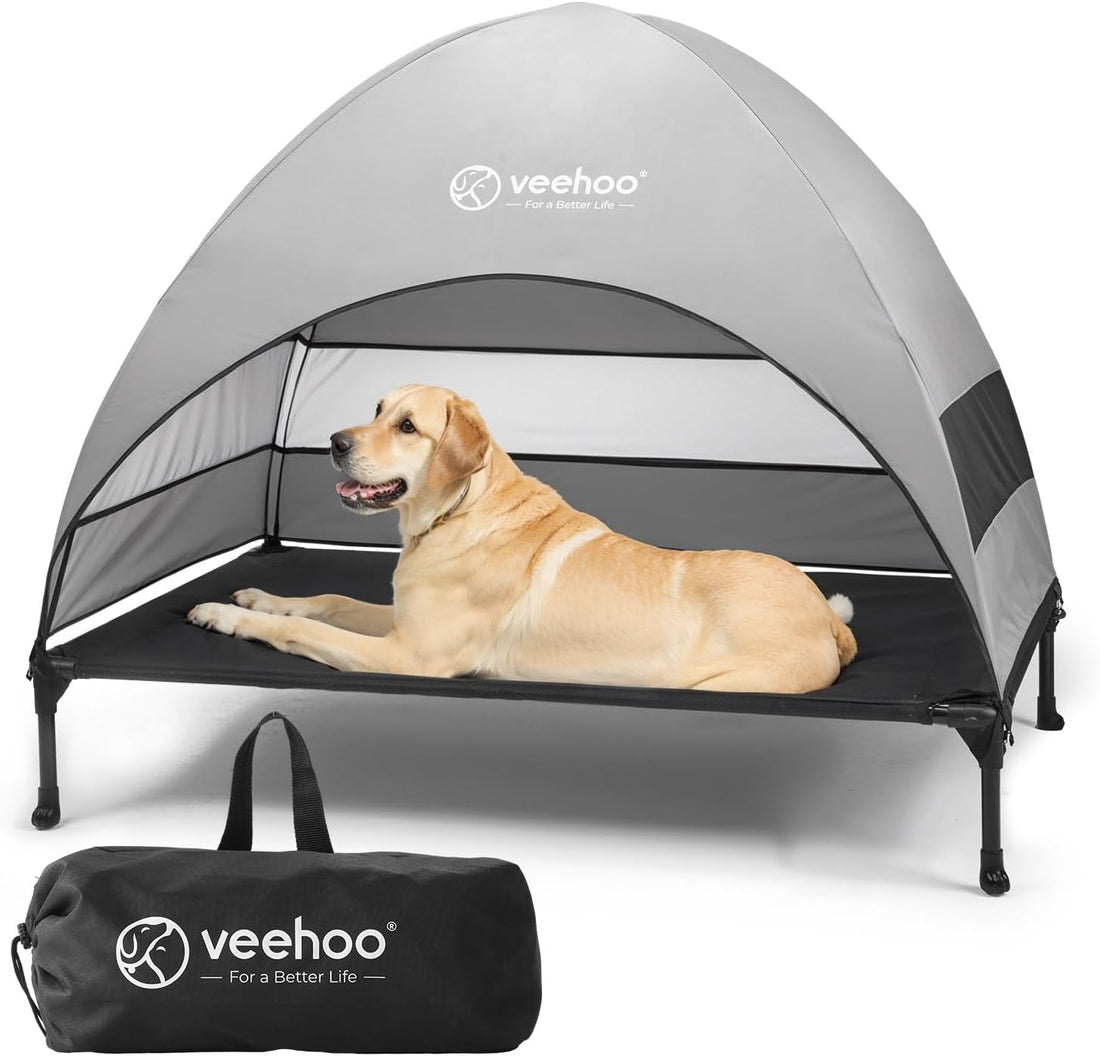 Veehoo Outdoor Dog Bed with Canopy