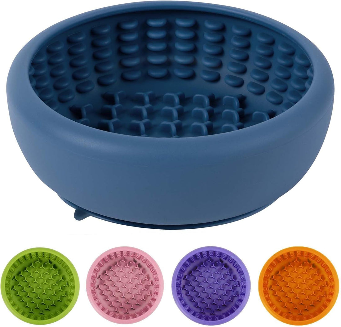 Dog Slow Feeder Lick Bowl, Freeze Lick Mat with Suction Cup