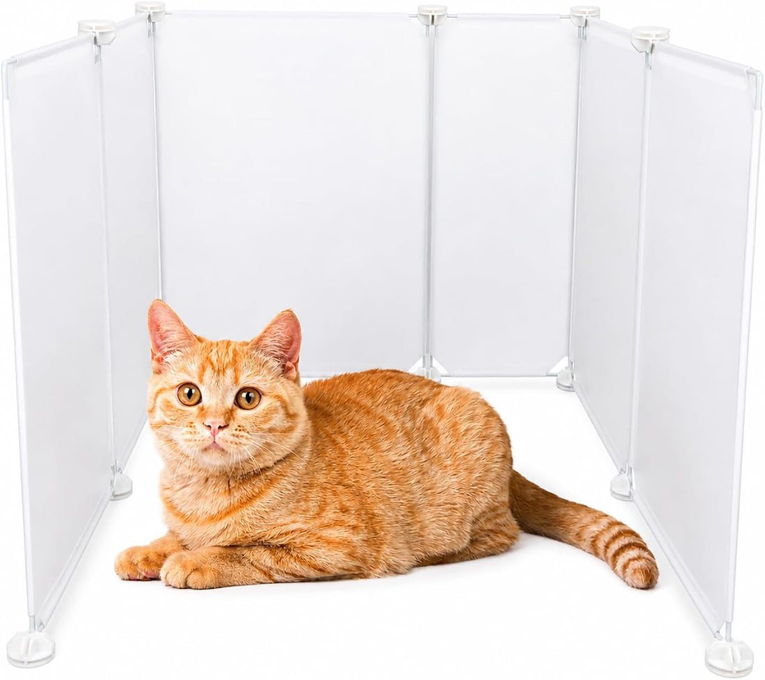 FHTONGE Large Cat Litter Box Enclosure Splash Guard to Protect Wall