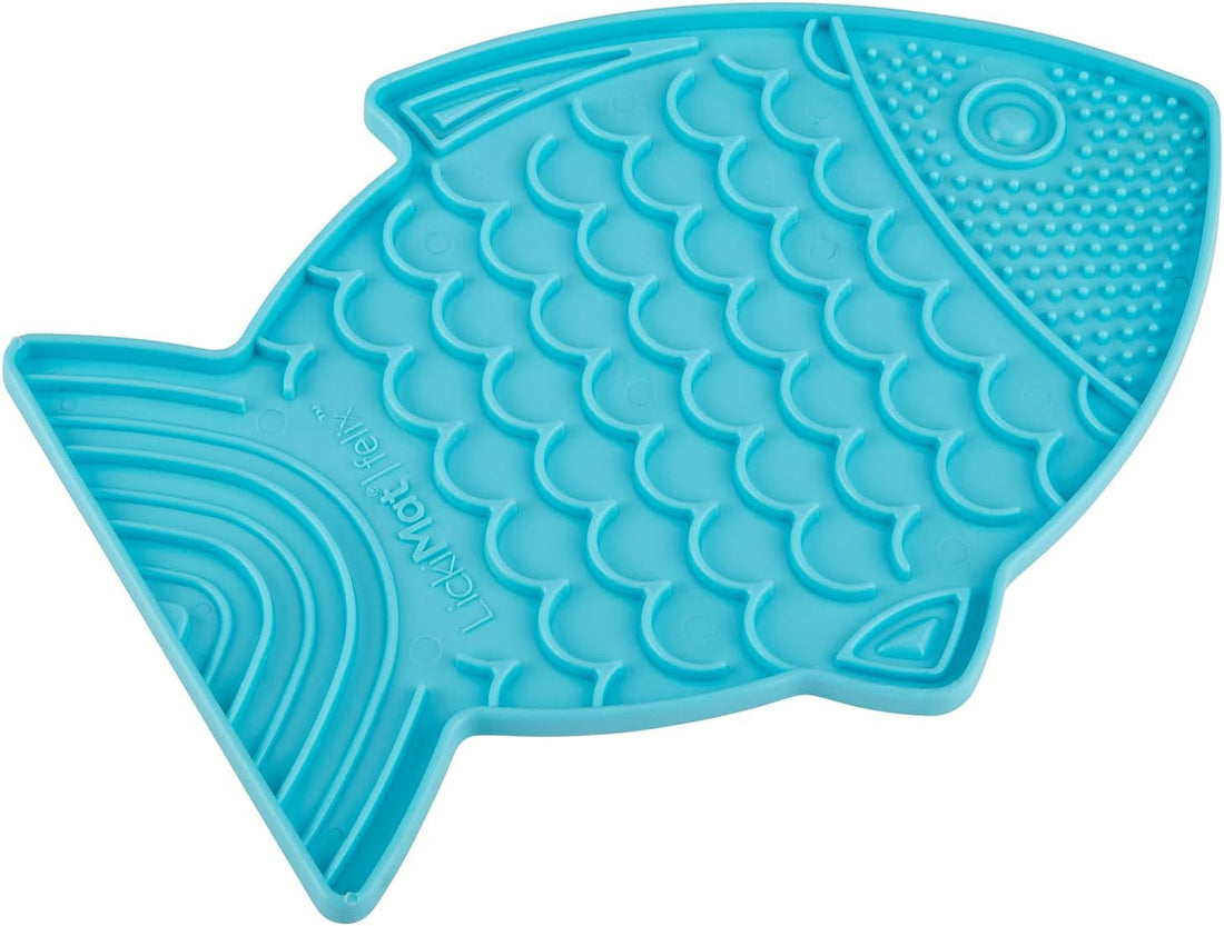 LickiMat Fish-Shaped Cat Slow Feeders Lick Mat