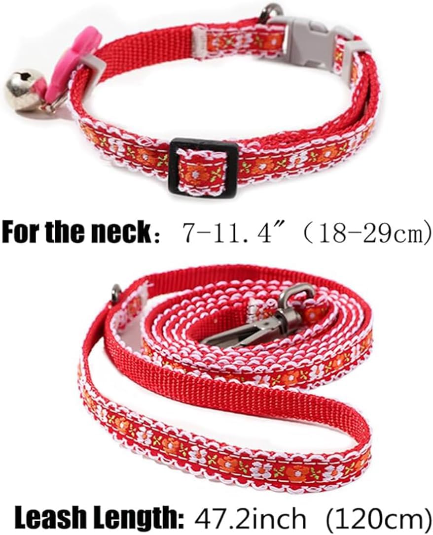 Pink XXS Dog Collar with Bell Set