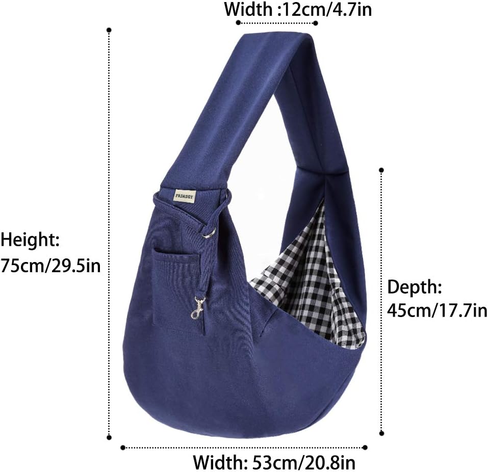 FDJASGY Small Pet Sling Carrier-Hands Free Reversible Pet Papoose Bag