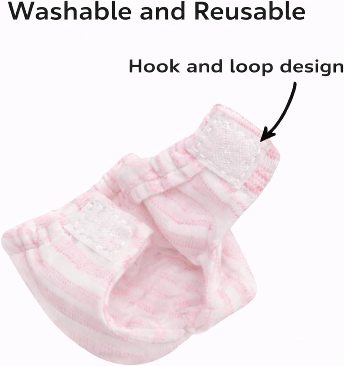 3Pcs Extra Small Squirrel Diapers Reusable (Size S, 3.9" – 6" Waist)