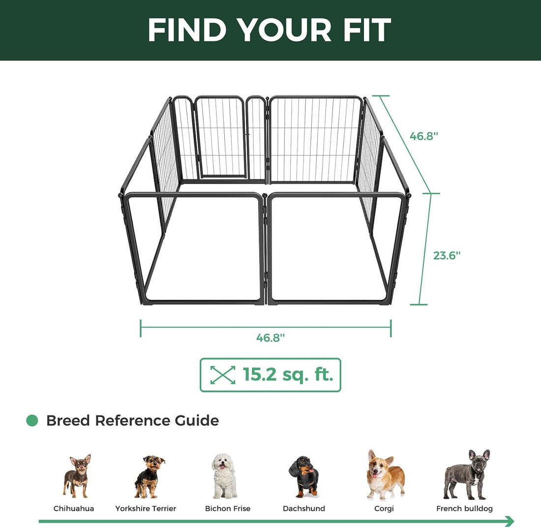 FXW AuraSpace Pro Acrylic & Wire Mesh Indoor Dog Playpen, 24" H