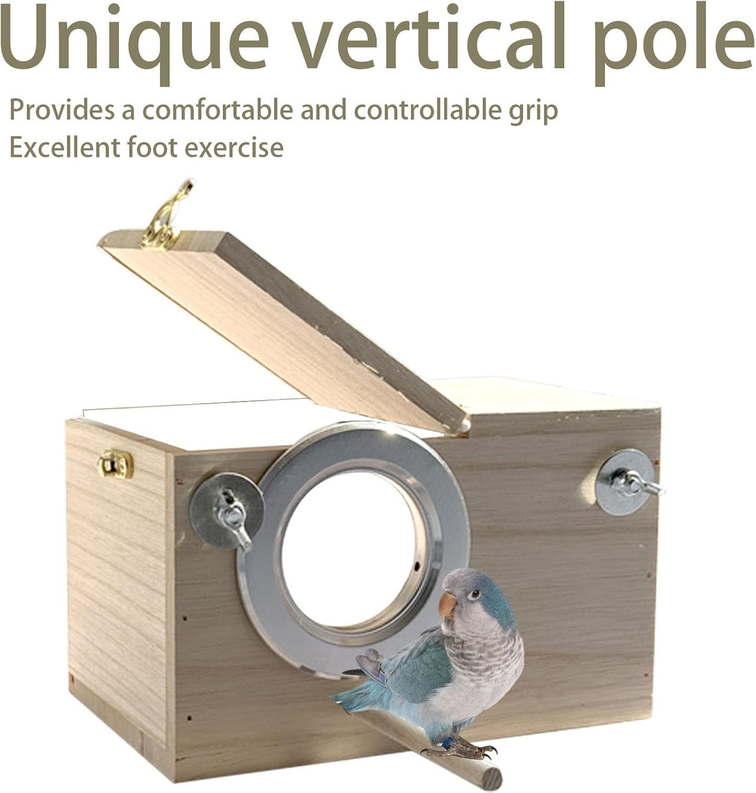 Parakeet Nesting Box, 7.87 X 4.72 X 4.72 inch Transparent Bird Nest