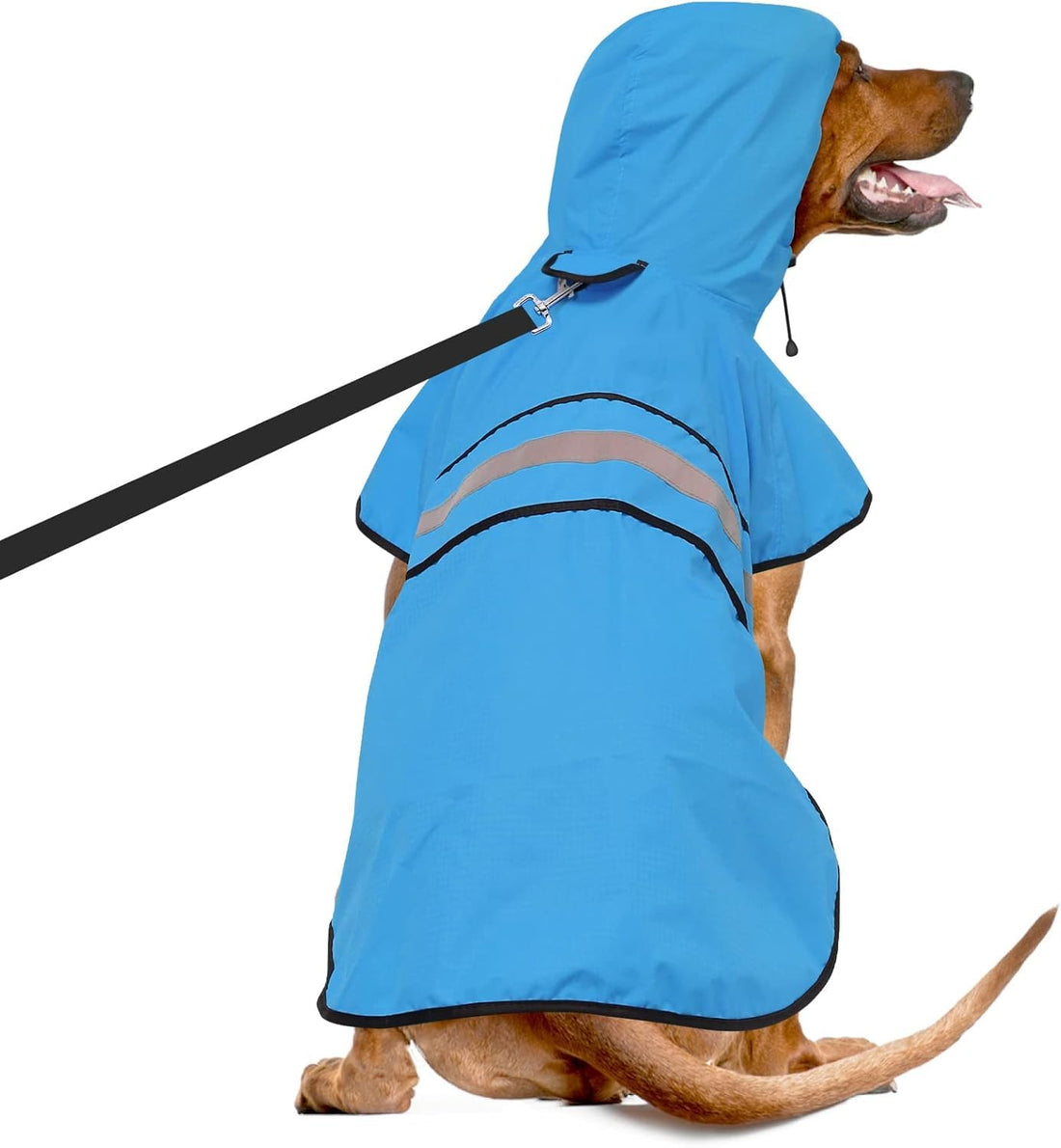 Weesiber Dog Raincoat, Adjustable Dog Rain Jacket Hooded Poncho