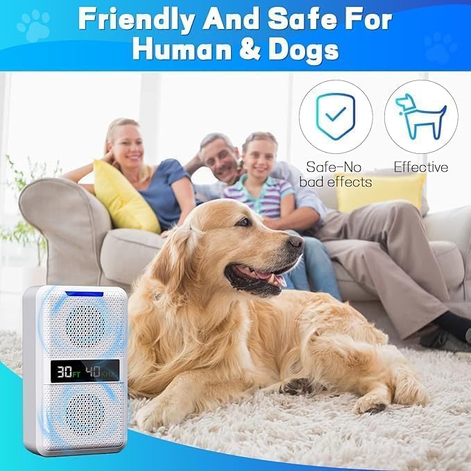 SAMULE Dog Bark Deterrent Device, Smart Anti Barking Device for Dogs