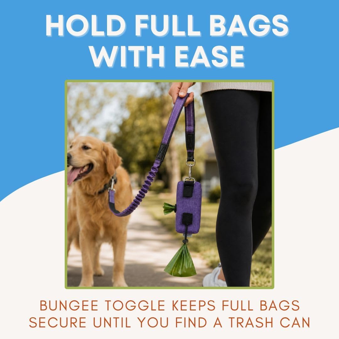 Dog Poop Bag Holder for Leashes and Treat Holder with 3 Waterproof