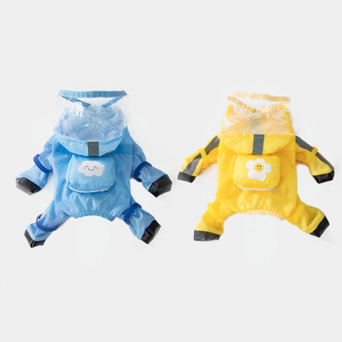 Full Coverage Small Dog Raincoat, Waterproof with Four-Leg Protection