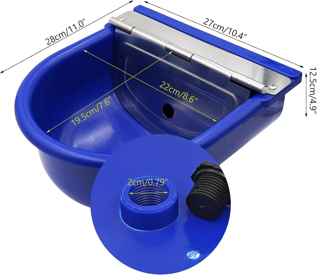 MINYULUA Automatic Waterer Bowl Large Horse Waterer with Float Valve