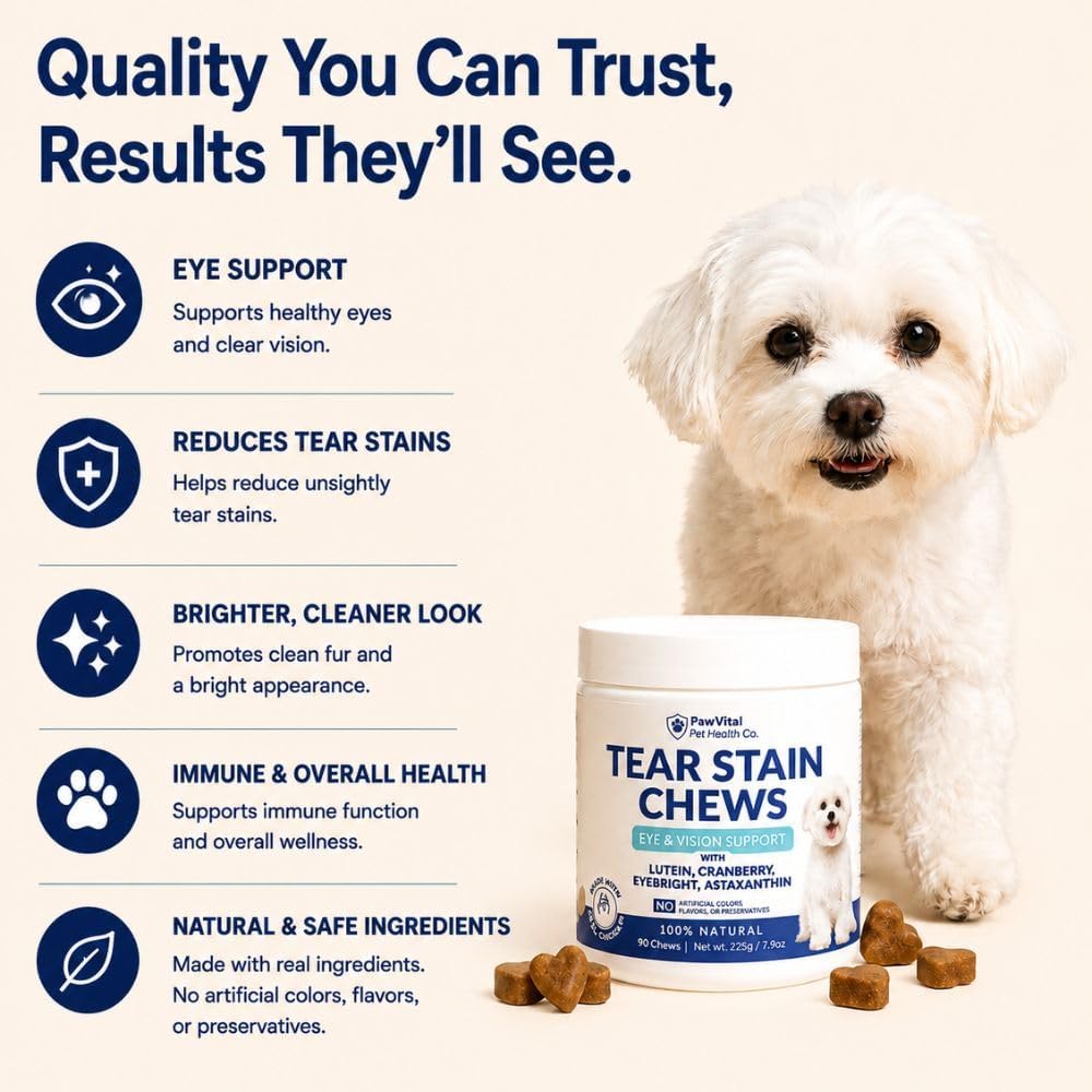 Tear Stain Chews for Dogs – Natural Tear Stain Remover & Eye Health