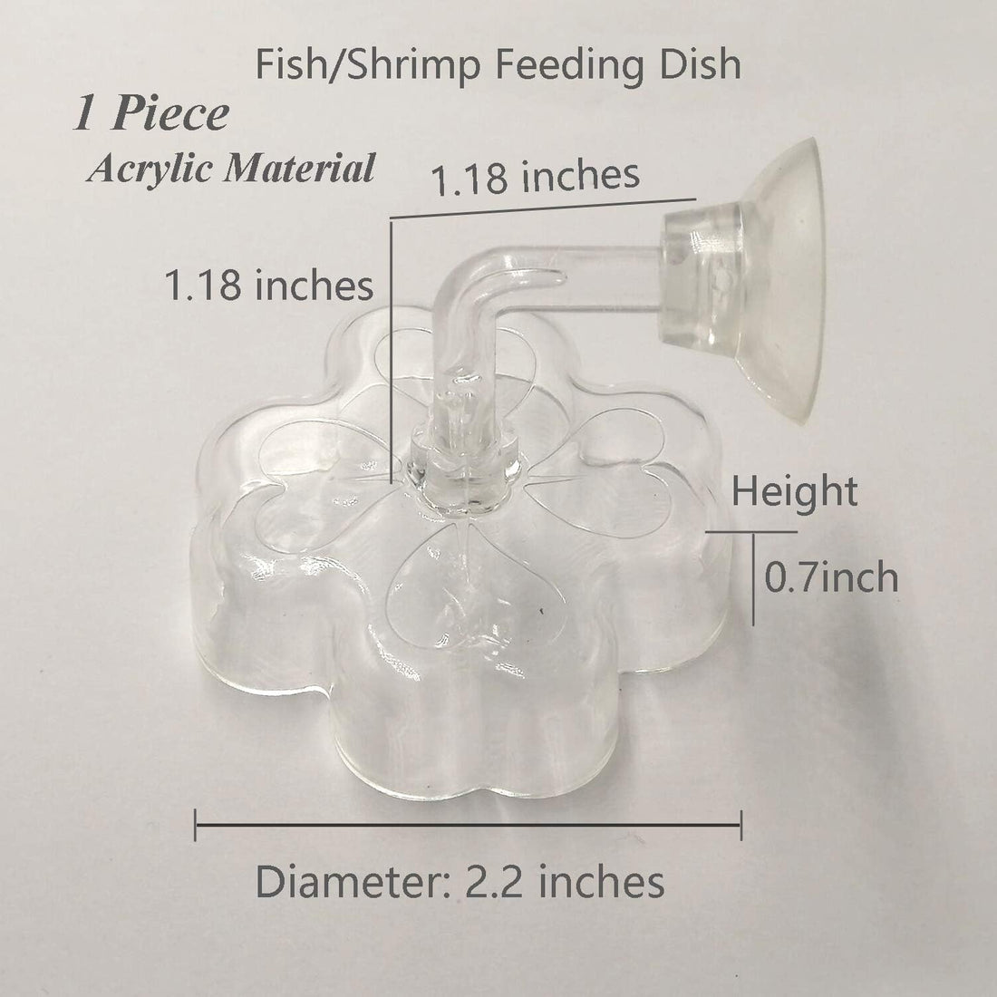 Aquarium Shrimp/Small Fish Feeding Dish Feeder Dish, Acrylic Material
