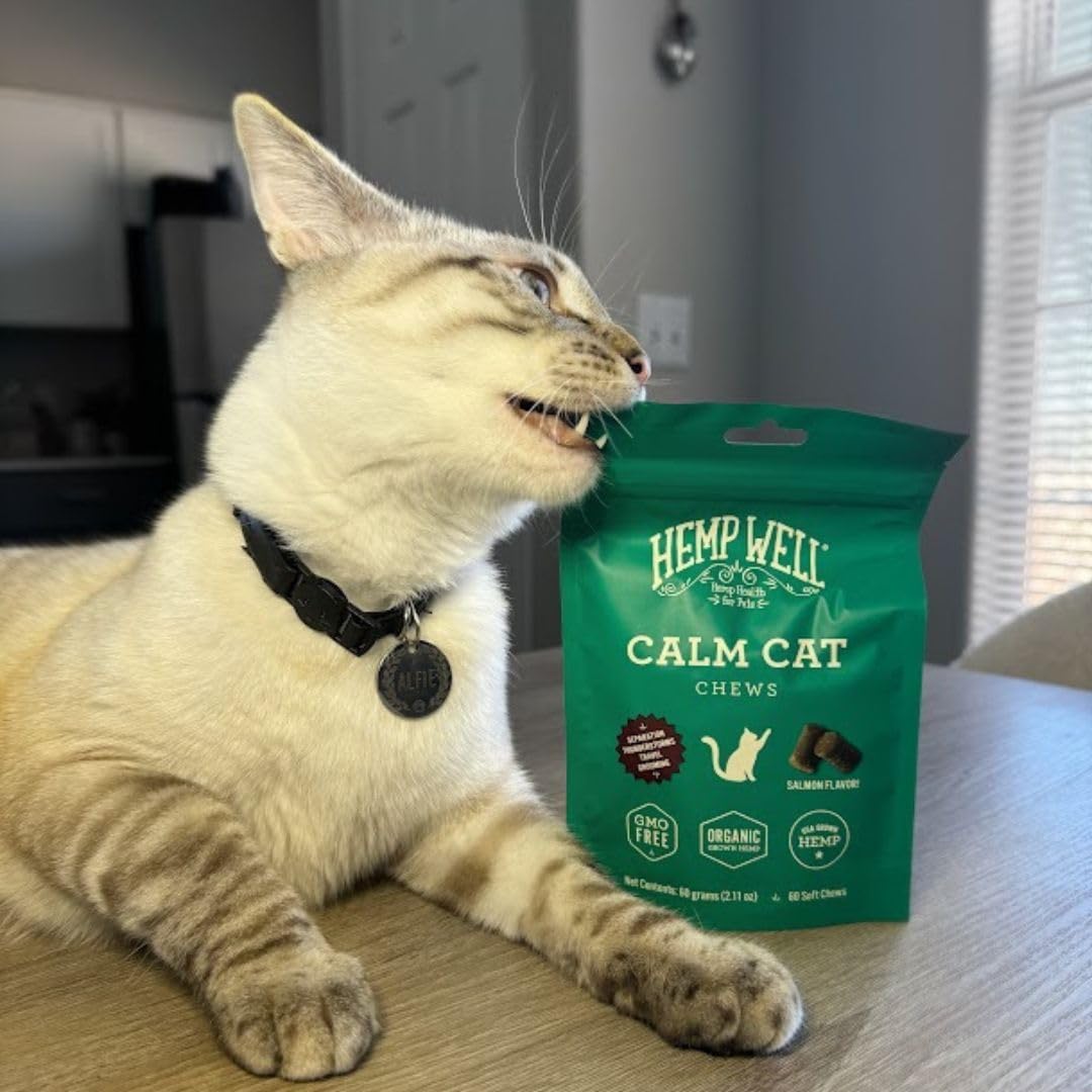 Hemp Well Calm Cat Soft Chews with Organic Hemp, Stress Support