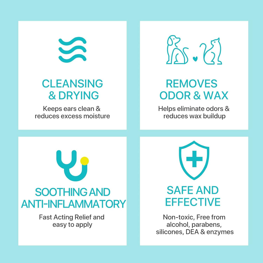 ZIXAOK Dog Ear Cleaner 30g - Removal Ear Powder for Pets,Dog Ear