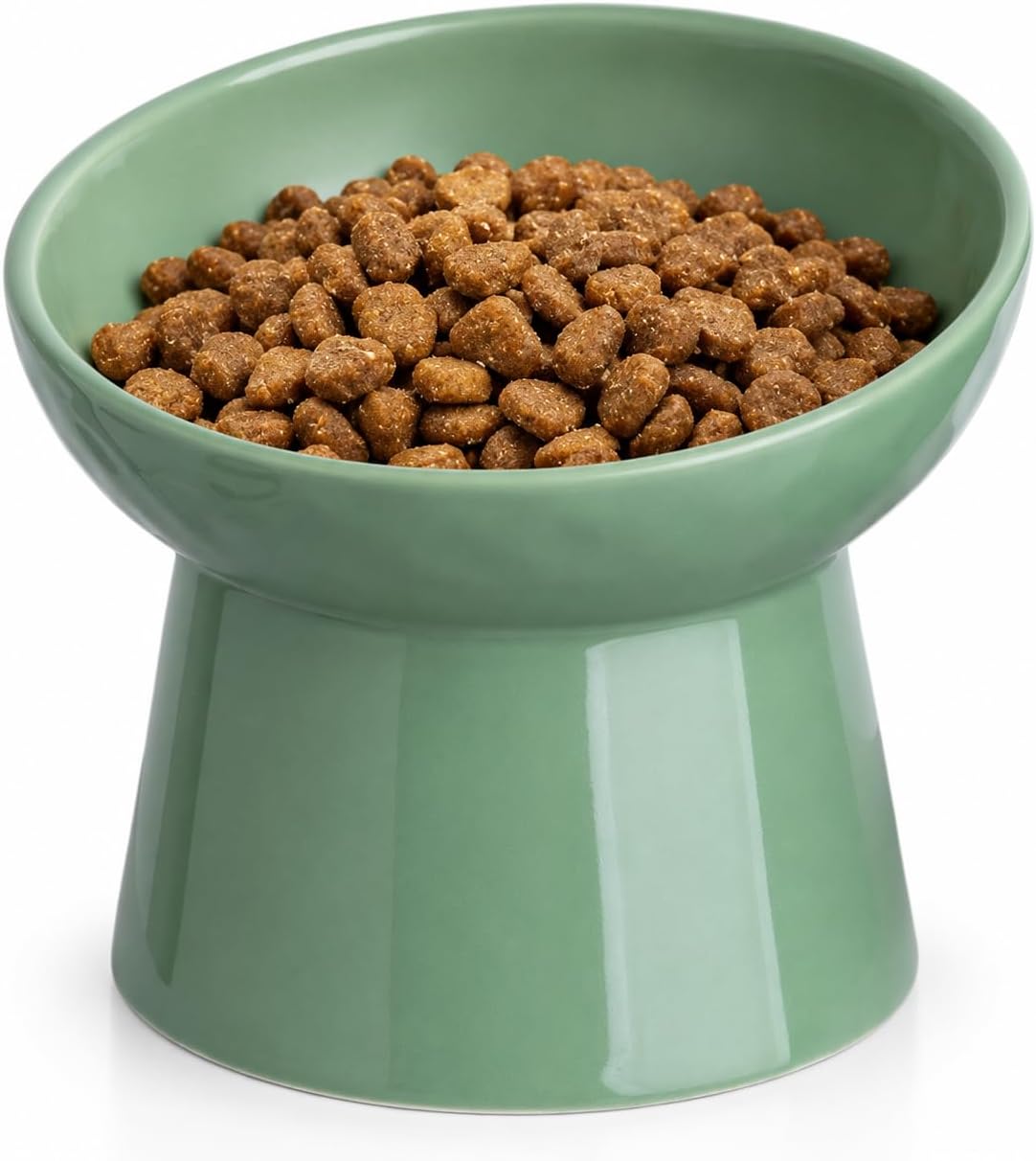 YauYik Raised Cat Bowl, Elevated Cat Food Bowls with Tilted Angle
