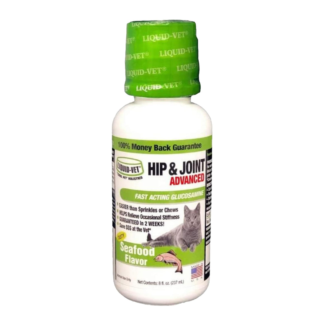 LIQUID-VET Feline Hip & Joint Advanced Formula, Seafood Flavor, 8 oz