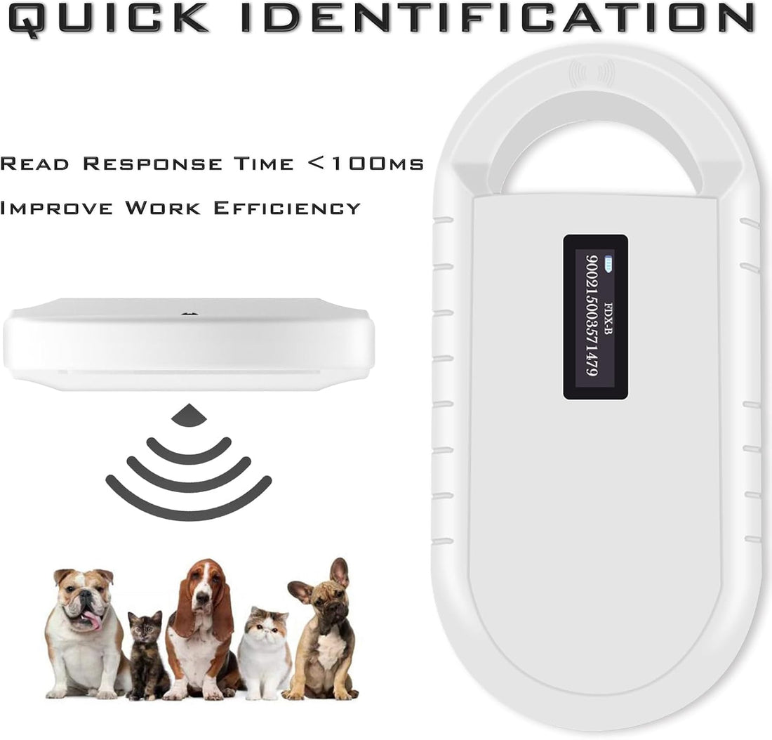 Smoostart Microchip Scanner, 1000 Records Increased Huge Data Storage
