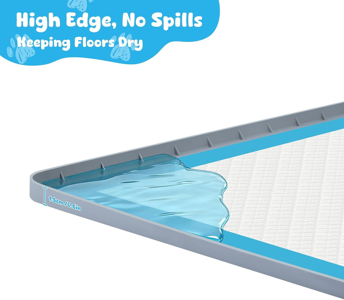 Pee Pad Holder, 24×24 Inch Thickened Silicone Dog Pee Pad Holder Tray