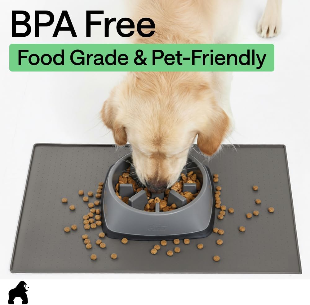 GORILLA GRIP 100% Waterproof Raised Edge BPA Free Silicone Pet