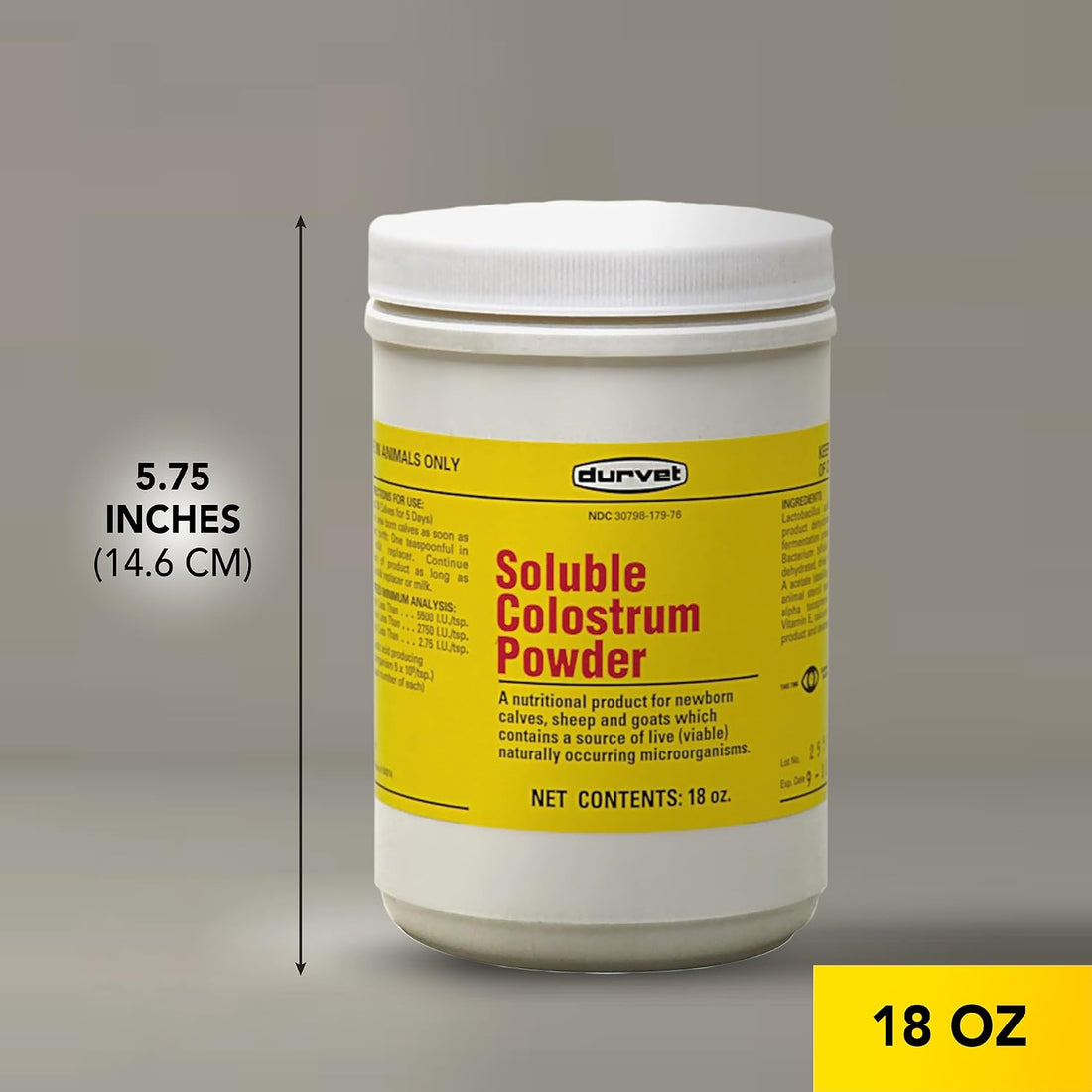 Durvet Soluble Colostrum Powder, 18 Ounce Container