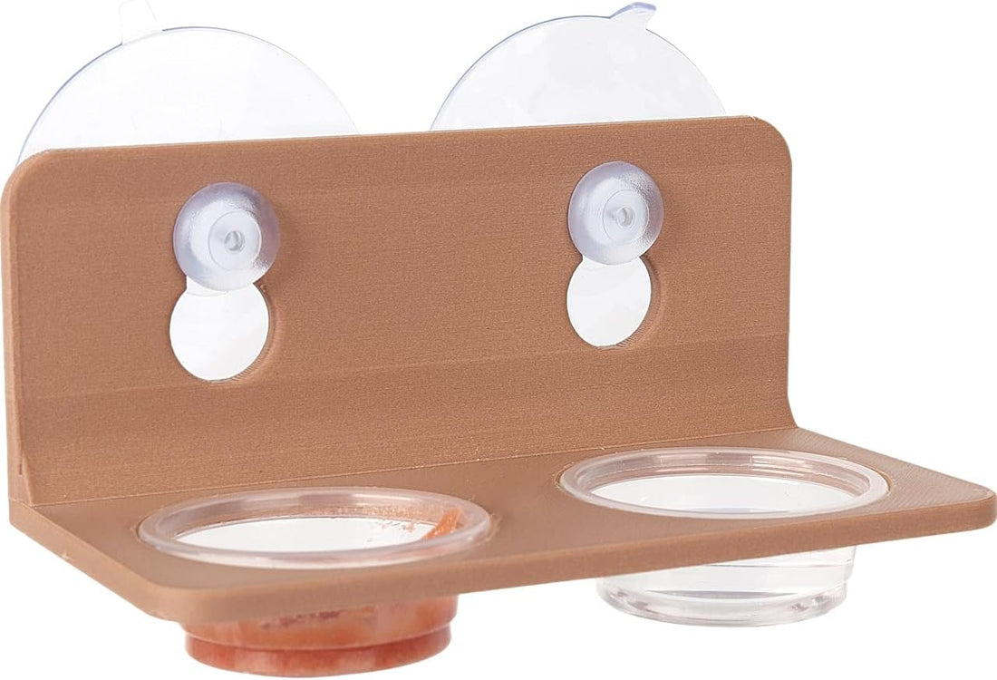 Crested Gecko Feeding Ledge with 10PCS Reptile Food Cups