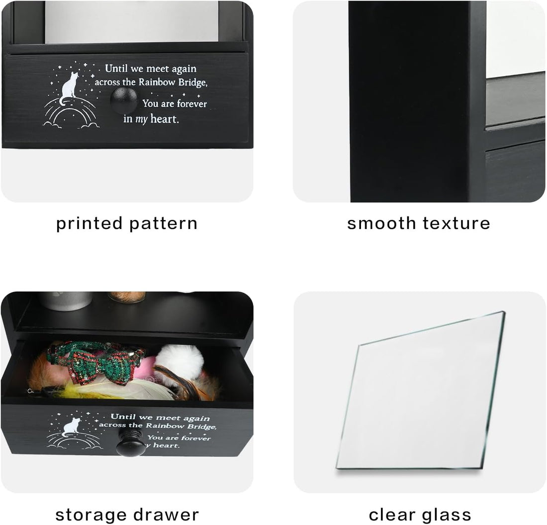 Pet Memorial Shadow Box Keepsake 9.2x13 Cat Memorial Gifts for Loss