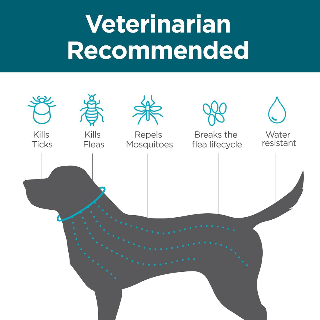 TevraPet Activate 2 Flea and Tick Collar, Large Dogs