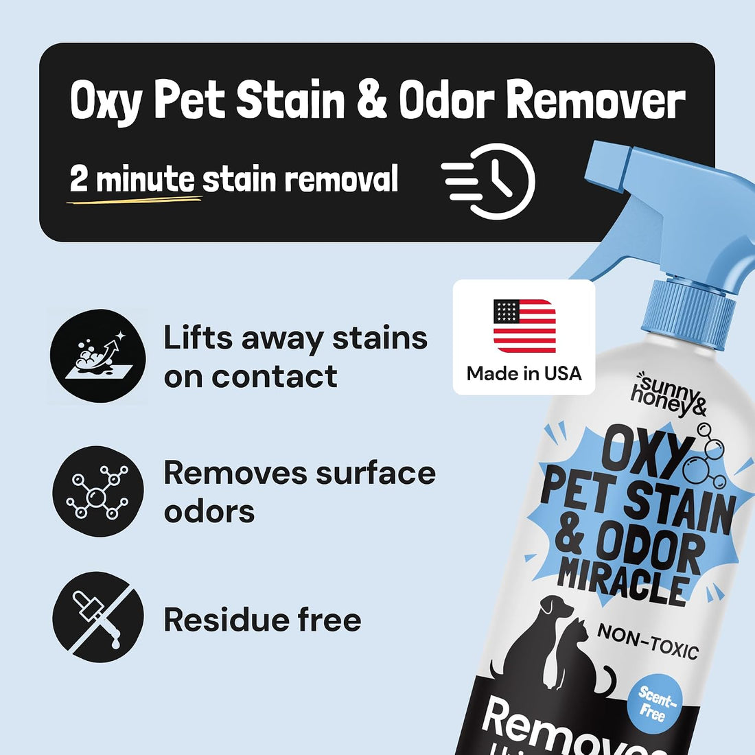 Sunny & Honey Oxy Pet Stain and Odor Eliminator